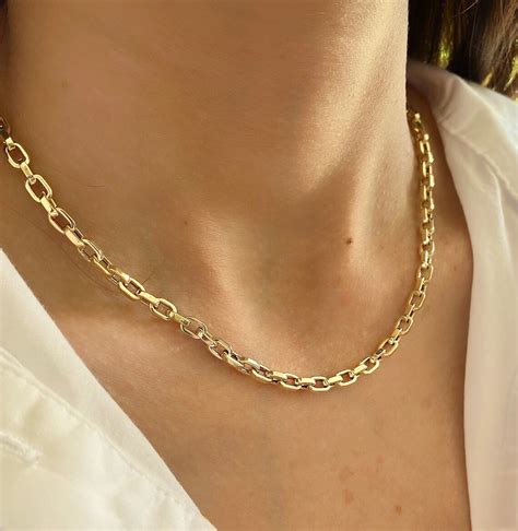 gold plated hermes chain|hermes necklace value.